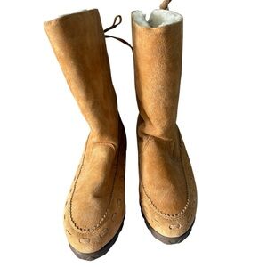 NWOB Khombu Women’s Navajo Suede Leather boots Fully Lined Size 7